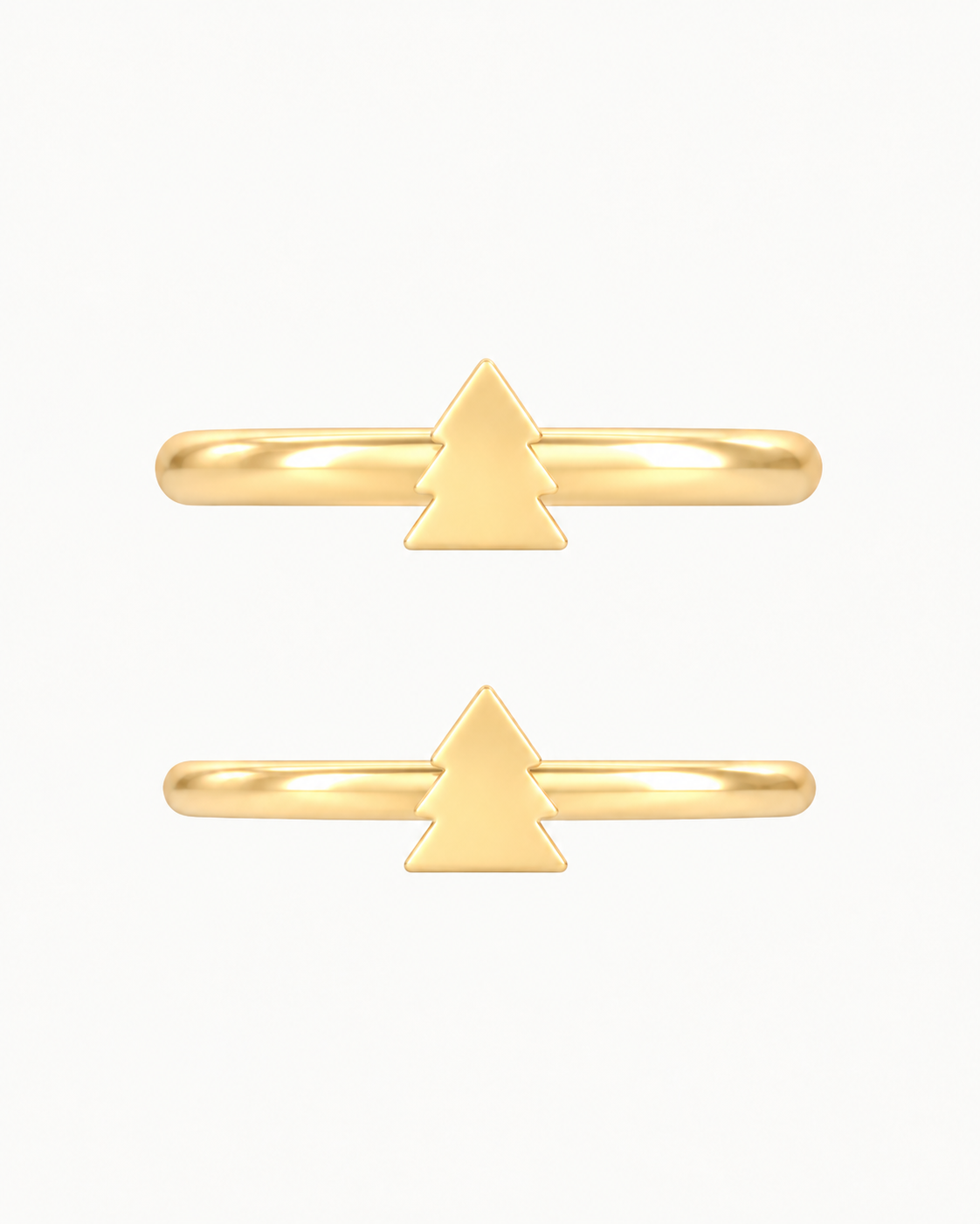 Christmas Tree 14ct Solid Gold Conch Ring