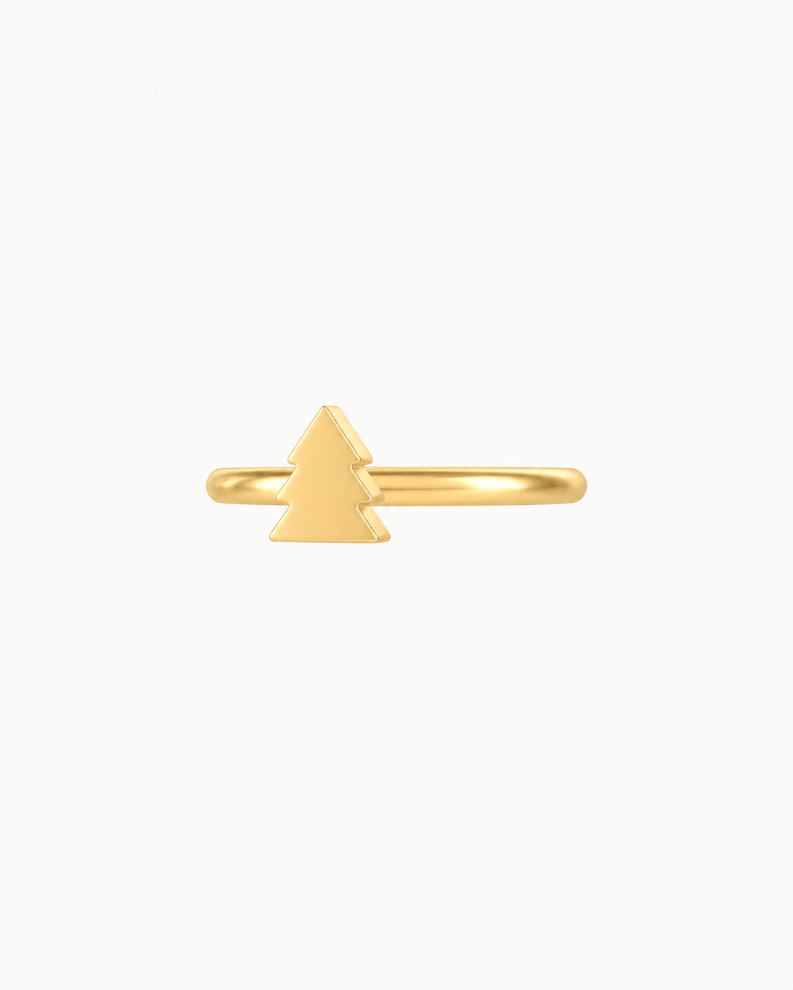 Christmas Tree 14ct Solid Gold Conch Ring