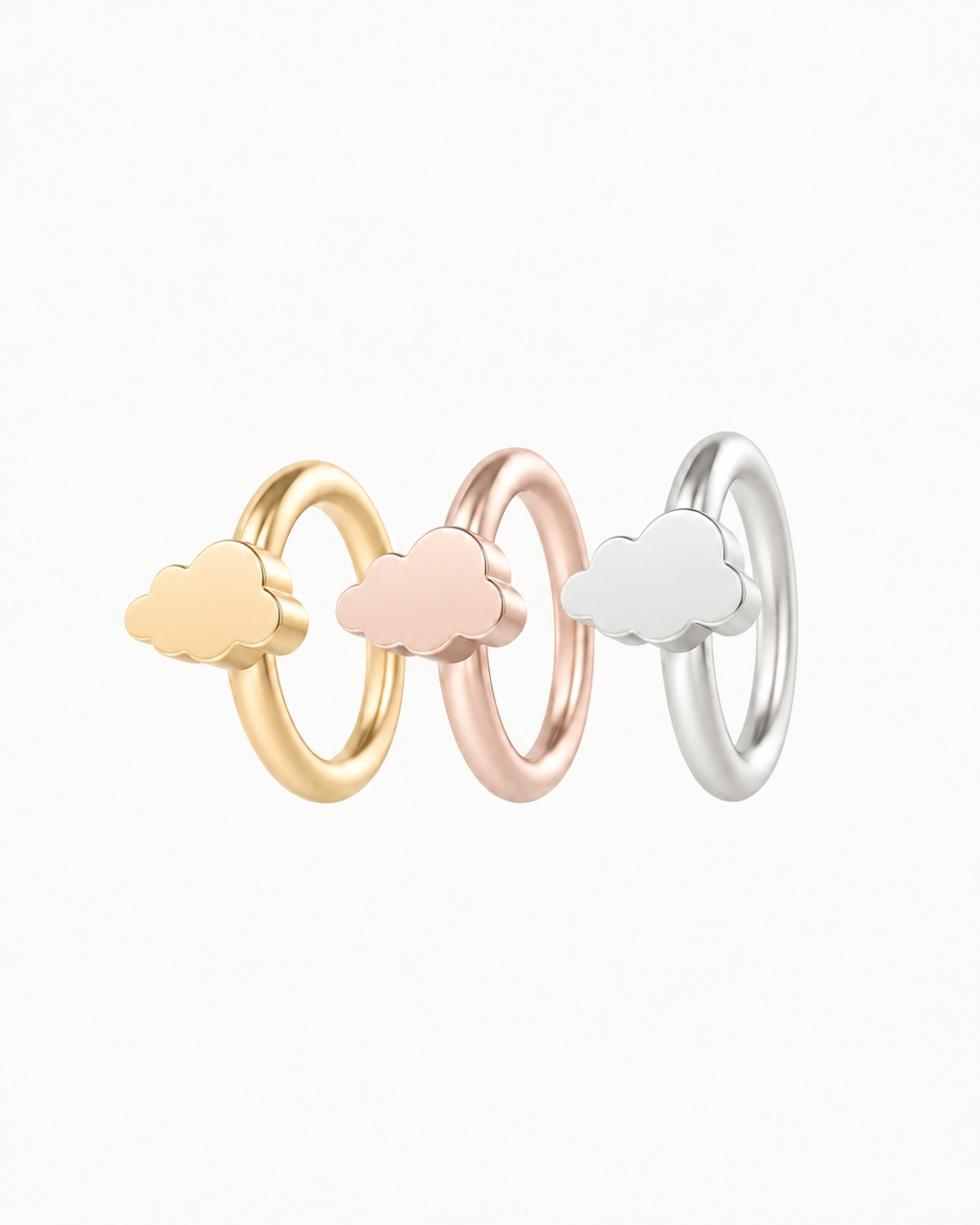 Cloud 14ct Solid Gold Nostril Ring