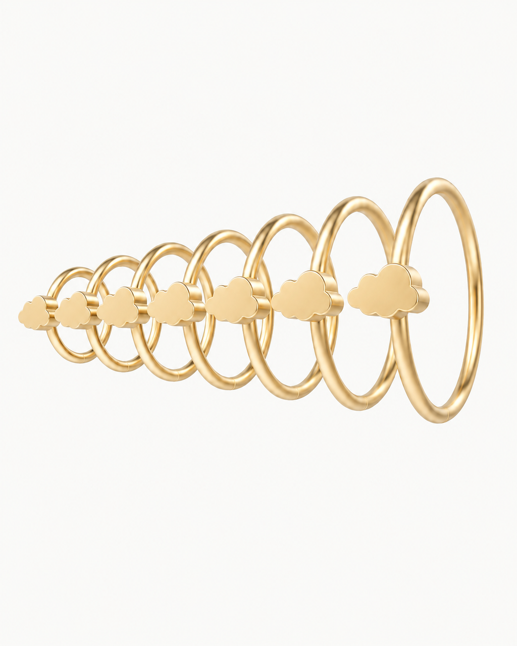 Cloud 14ct Solid Gold Nostril Ring