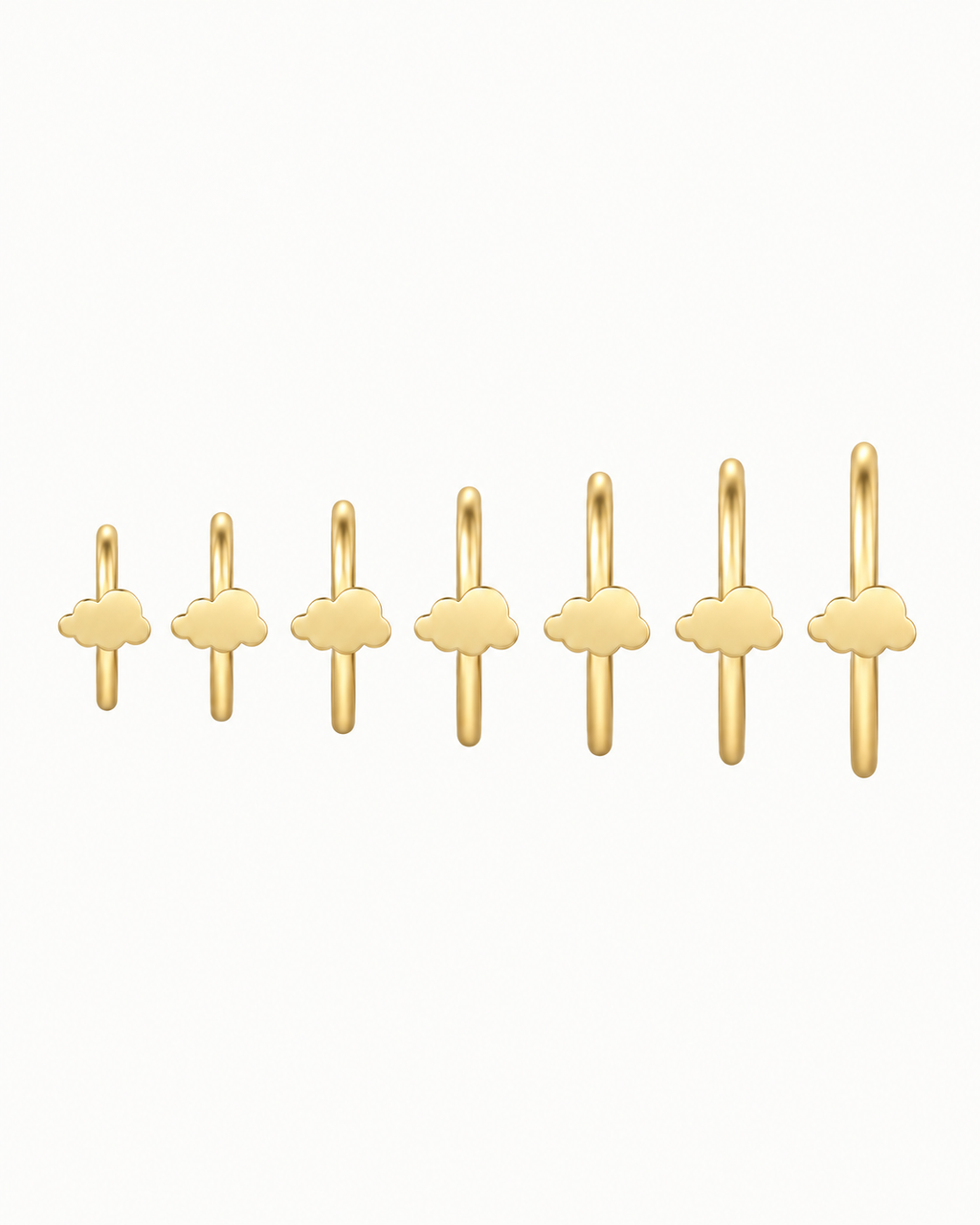 Cloud 14ct Solid Gold Nostril Ring
