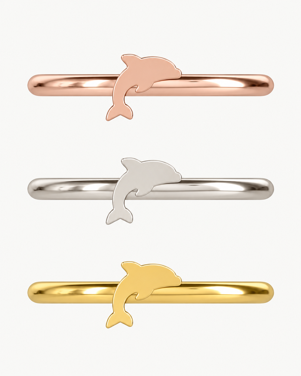 Dolphin 14ct Solid Gold Conch Ring