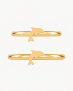 Dolphin 14ct Solid Gold Conch Ring