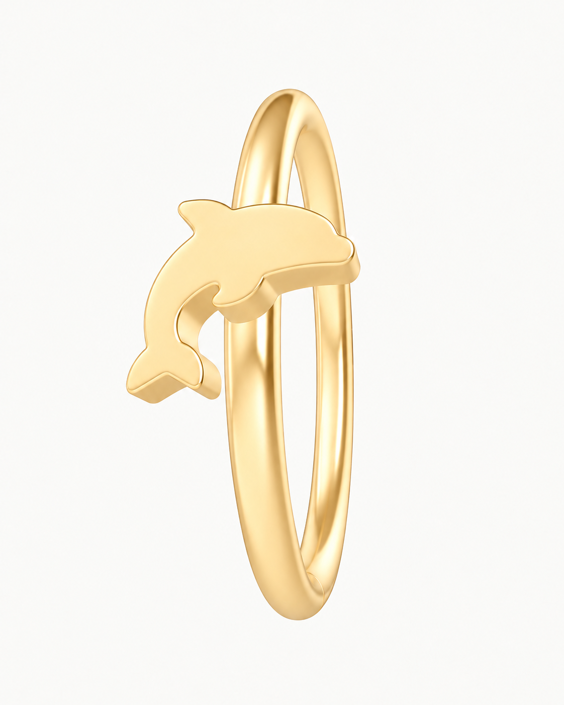 Dolphin 14ct Solid Gold Nostril Ring