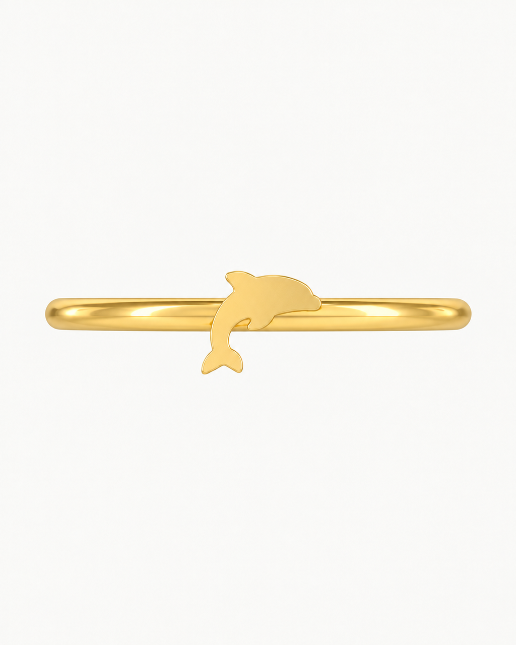 Dolphin 14ct Solid Gold Helix Ring