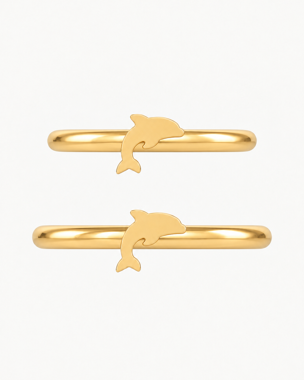 Dolphin 14ct Solid Gold Helix Ring