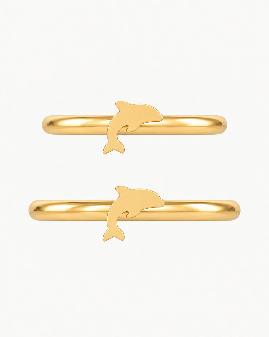 Dolphin 14ct Solid Gold Helix Ring