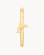 Dolphin 14ct Solid Gold Nostril Ring