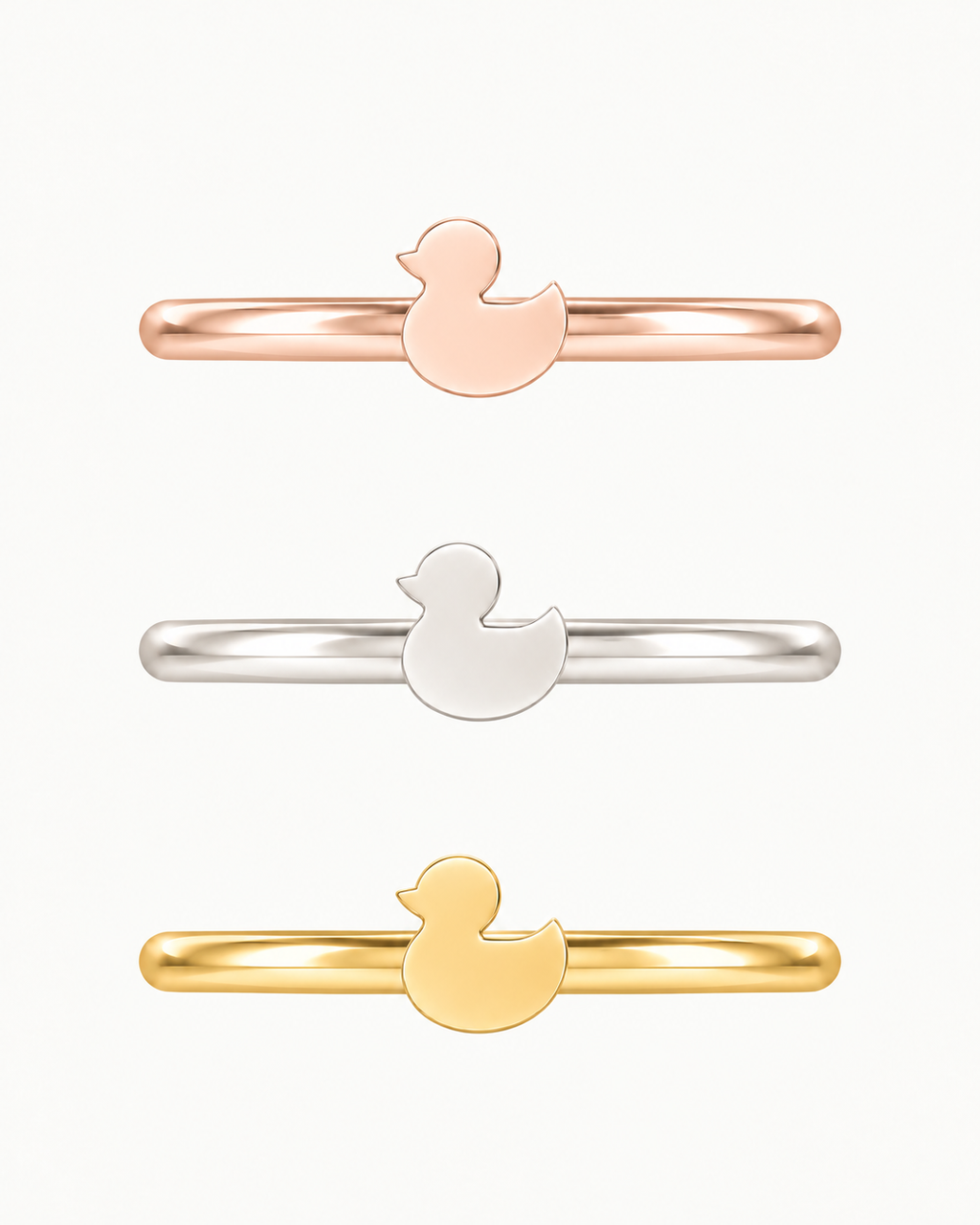 Duck 14ct Solid Gold Helix Ring