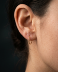14K Solid Gold Earlobe Hoop