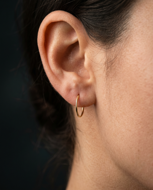 14K Gold Earlobe Ring — 14K solid gold by Stepoy
