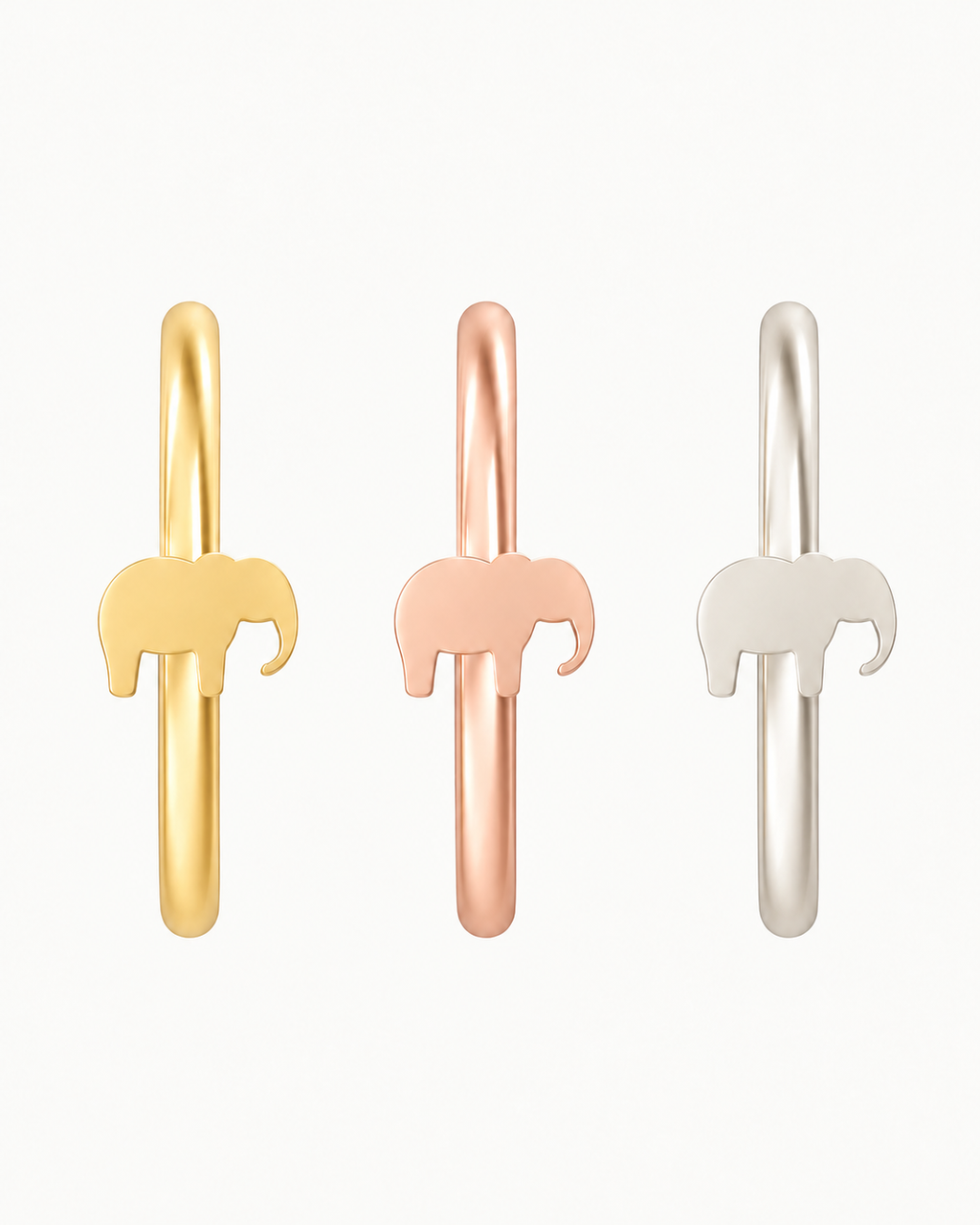 Elephant 14ct Solid Gold Nostril Ring