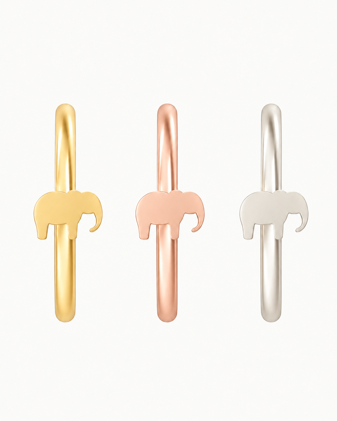 Elephant 14ct Solid Gold Nostril Ring