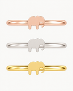 Elephant 14ct Solid Gold Conch Ring