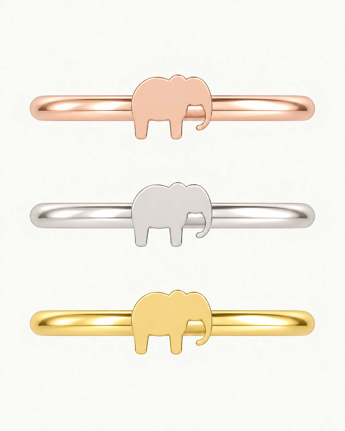 Elephant 14ct Solid Gold Conch Ring