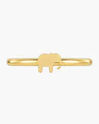 Elephant 14ct Solid Gold Helix Ring