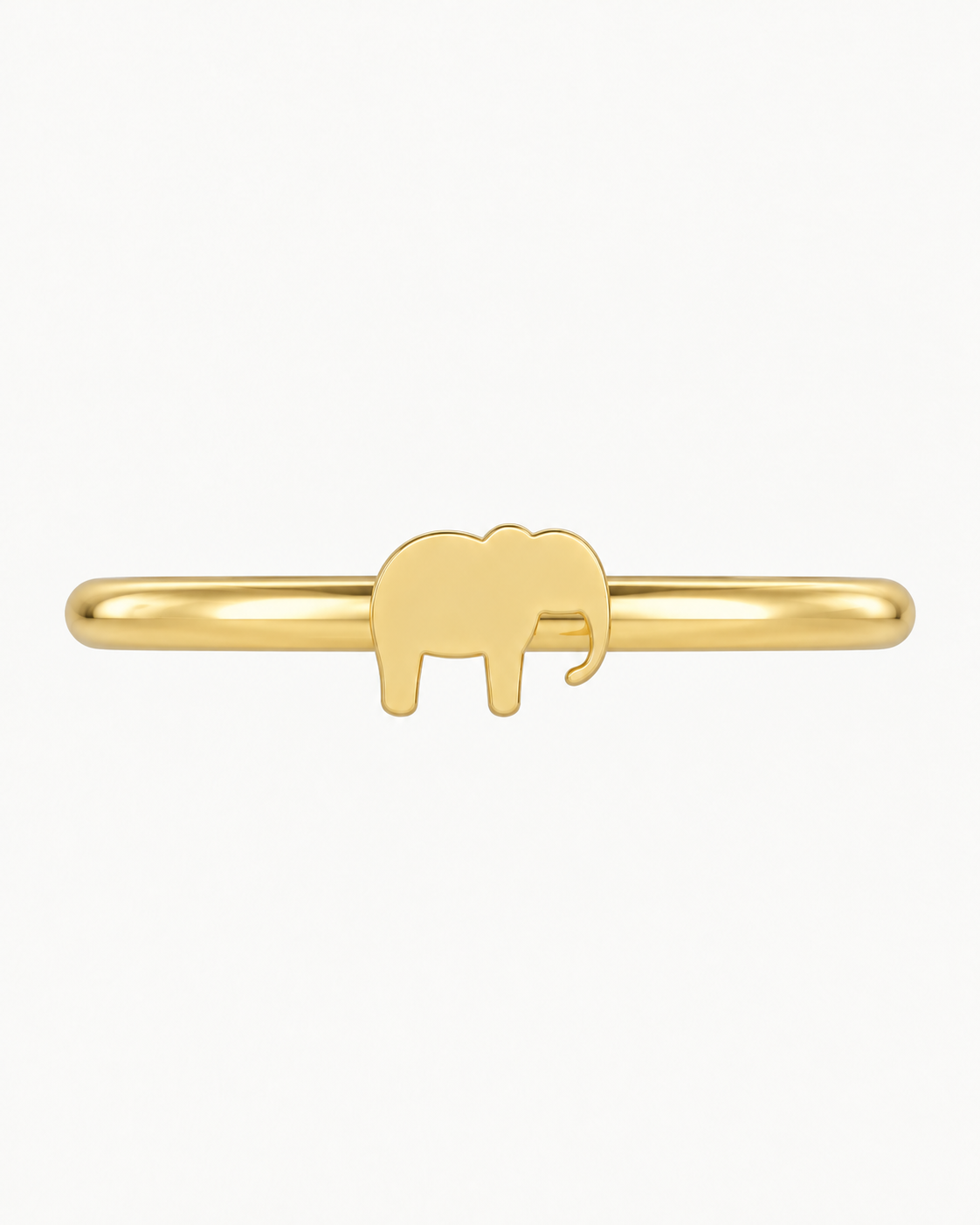 Elephant 14ct Solid Gold Conch Ring