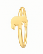 Elephant 14ct Solid Gold Nostril Ring