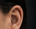 14K Solid Gold Forward Helix Hoop