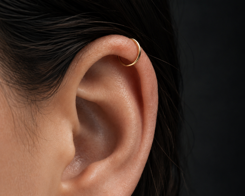 14K Gold Forward Helix Ring