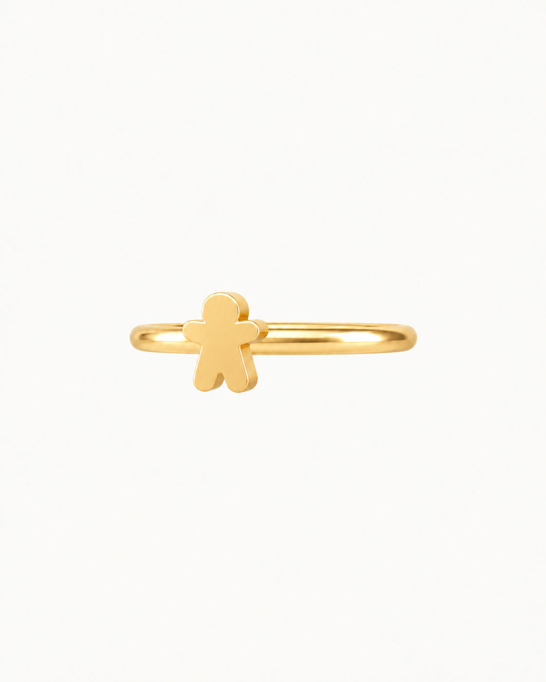 Gingerbread Man 14ct Solid Gold Conch Ring