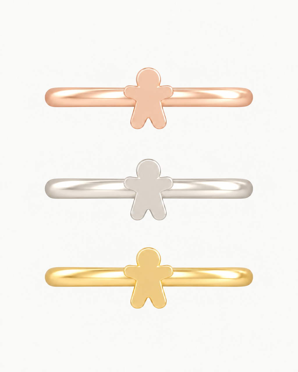 Gingerbread Man 14ct Solid Gold Conch Ring