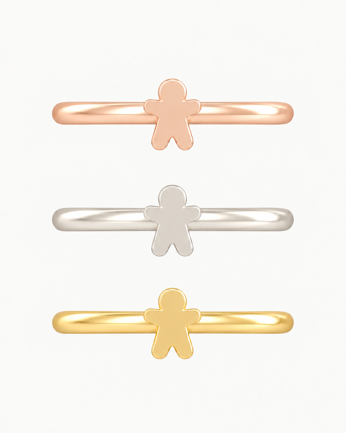 Gingerbread Man 14ct Solid Gold Conch Ring