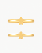 Gingerbread Man 14ct Solid Gold Conch Ring