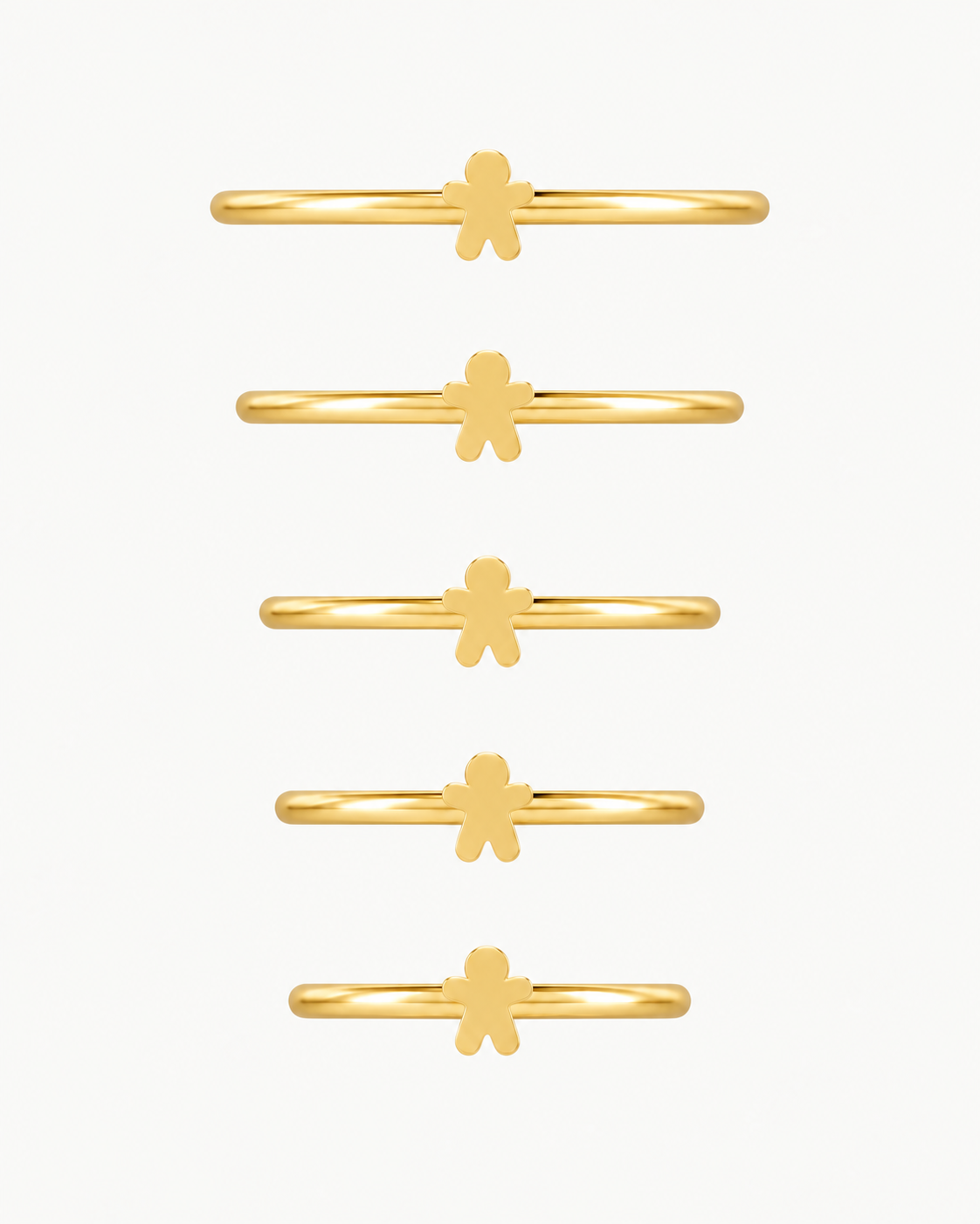 Gingerbread Man 14ct Solid Gold Conch Ring