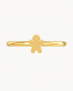 Gingerbread Man 14ct Solid Gold Helix Ring