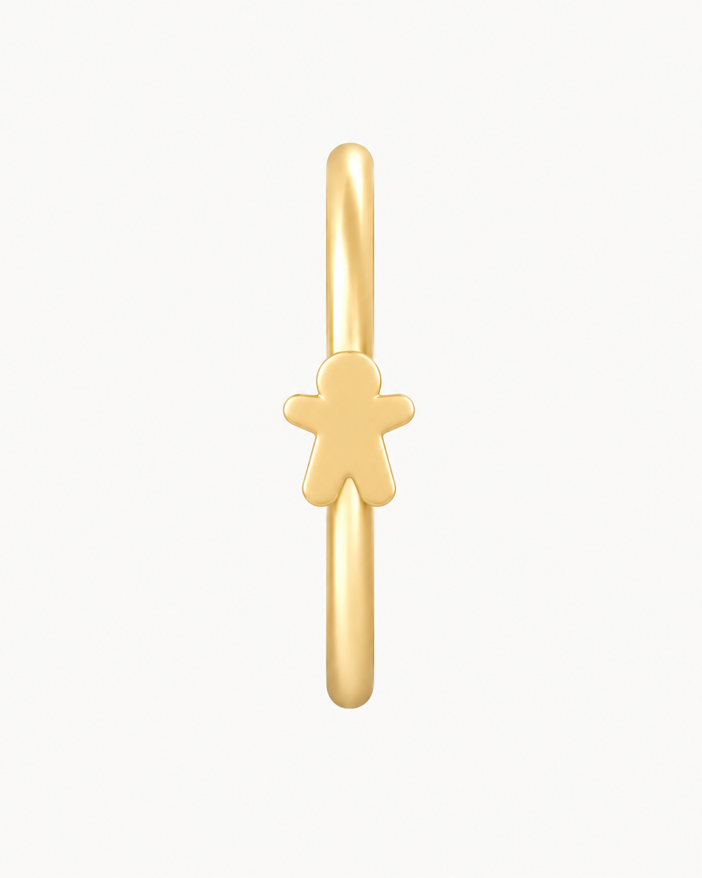 Gingerbread Man 14ct Solid Gold Nostril Ring