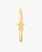 Gingerbread Man 14ct Solid Gold Nostril Ring