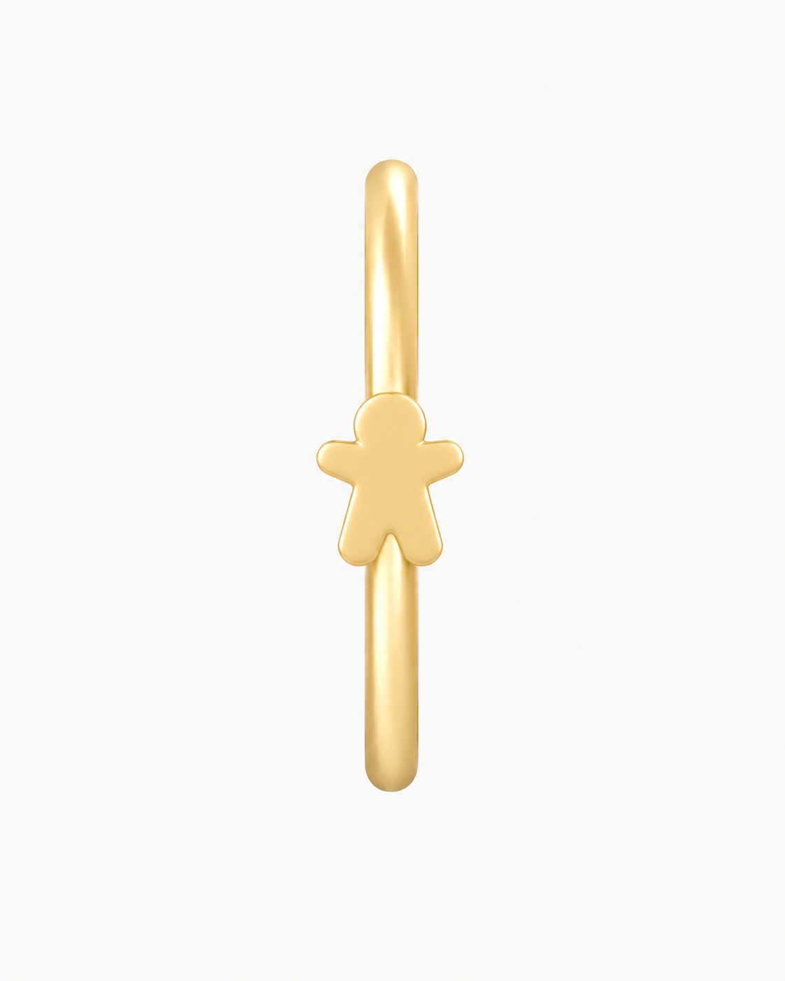 Gingerbread Man 14ct Solid Gold Nostril Ring