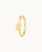 Gingerbread Man 14ct Solid Gold Nostril Ring