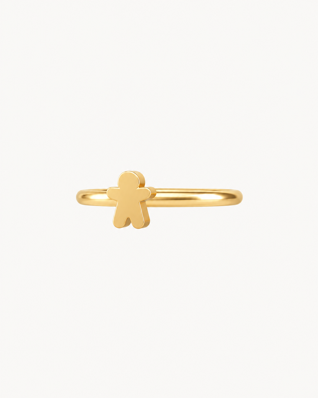 Gingerbread Man 14ct Solid Gold Helix Ring