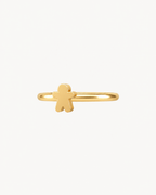 Gingerbread Man 14ct Solid Gold Helix Ring