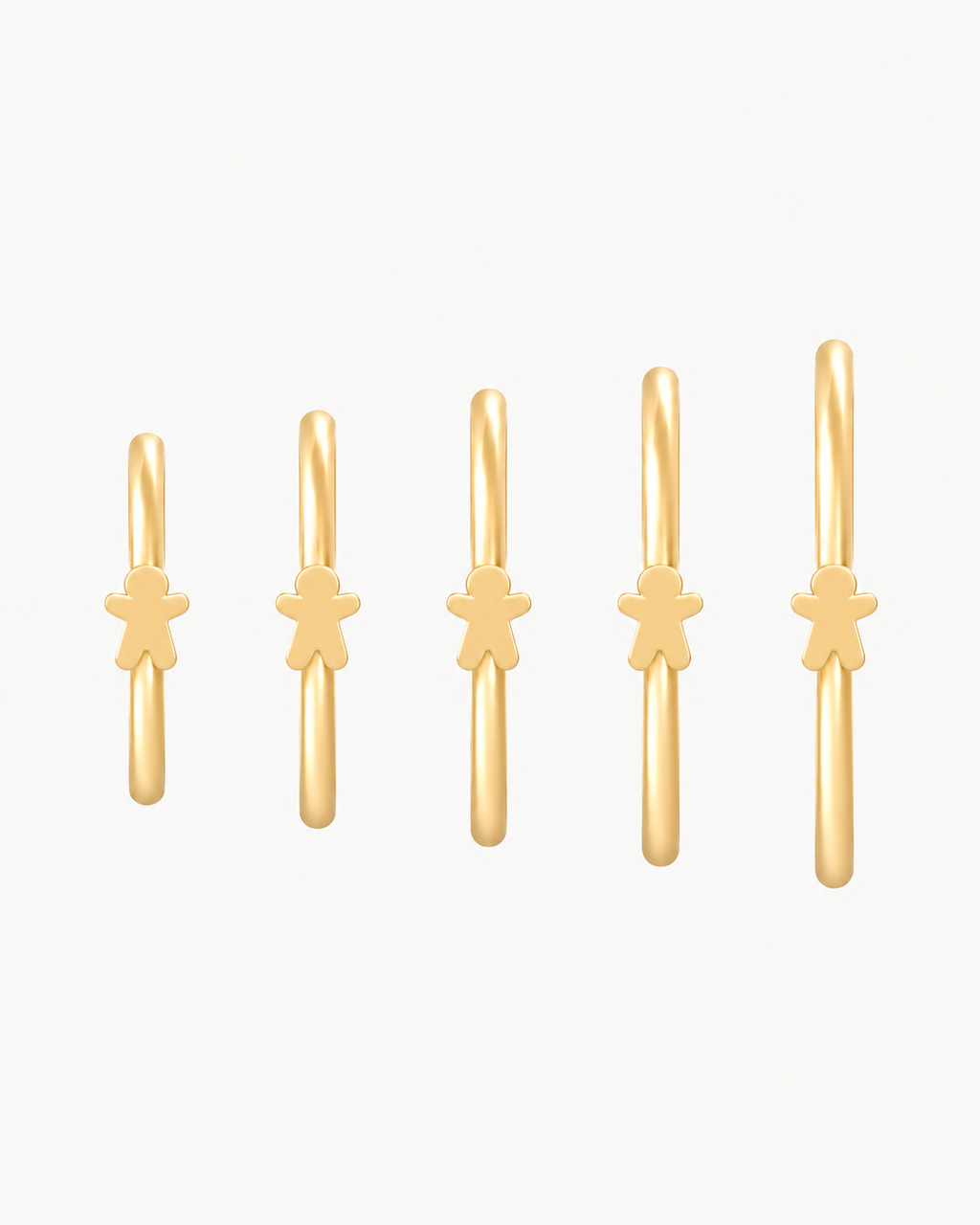 Gingerbread Man 14ct Solid Gold Nostril Ring