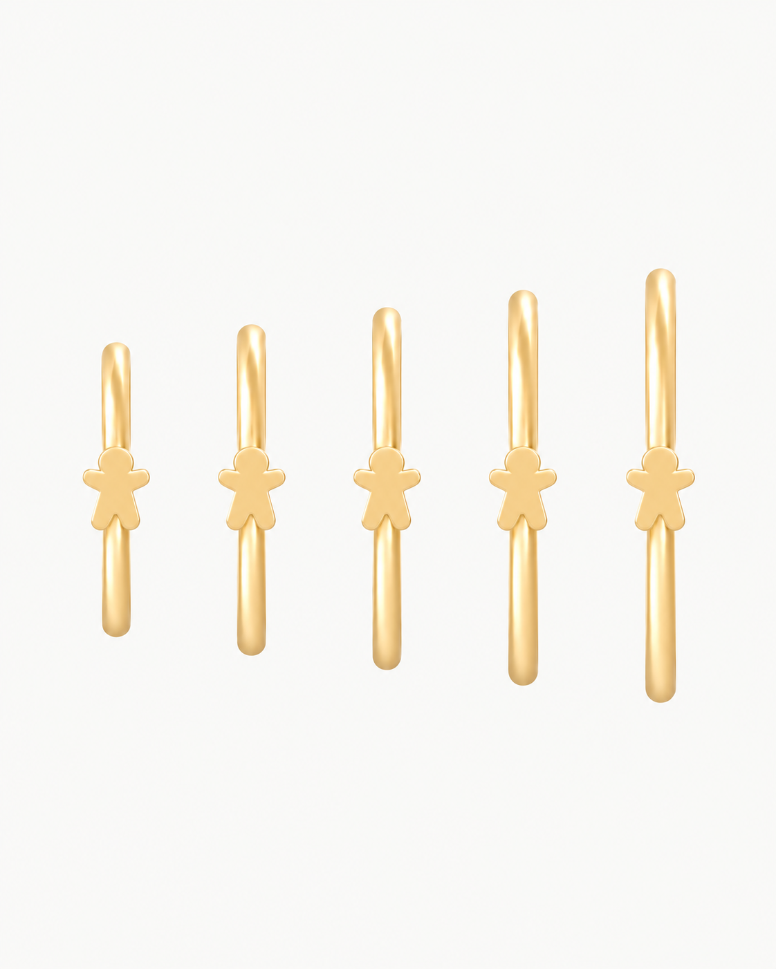 Gingerbread Man 14ct Solid Gold Nostril Ring