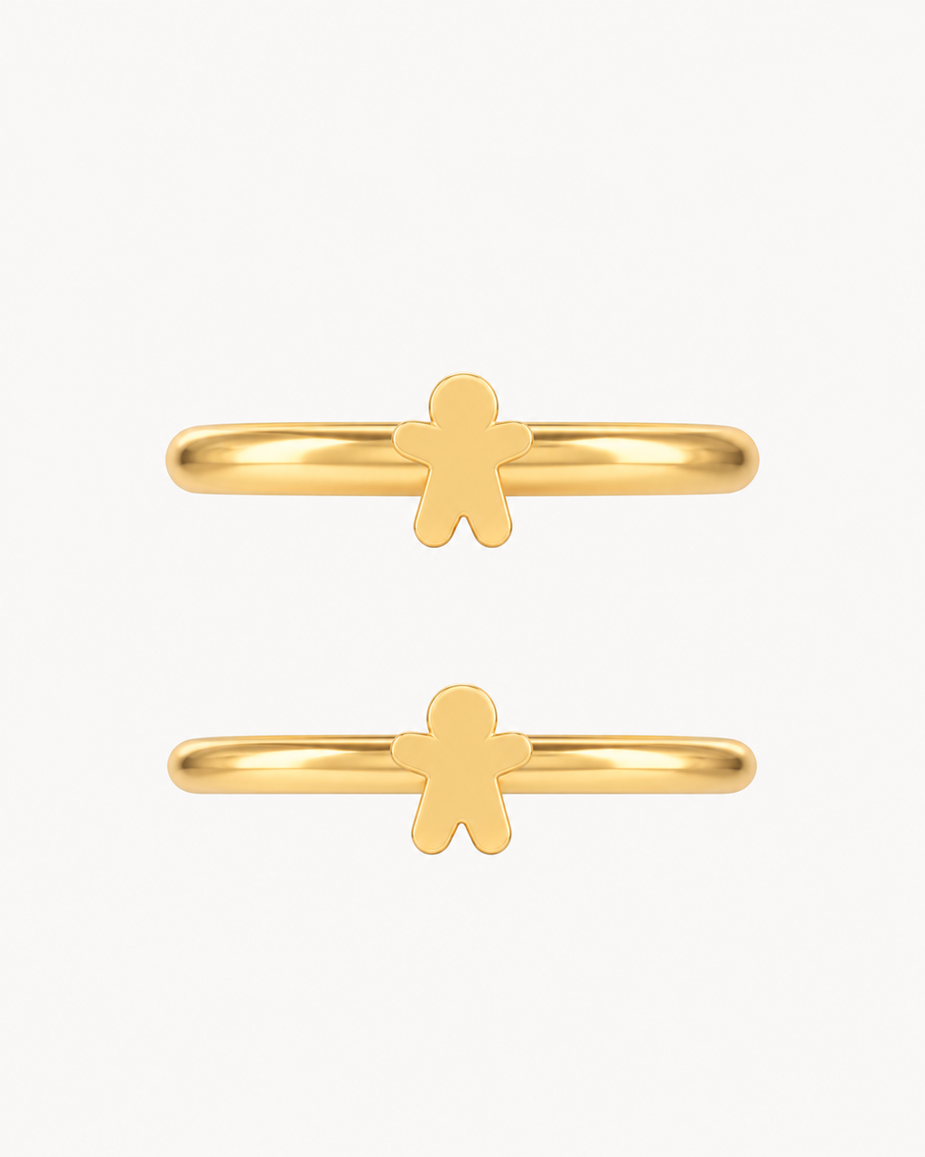 Gingerbread Man 14ct Solid Gold Helix Ring