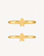 Gingerbread Man 14ct Solid Gold Helix Ring