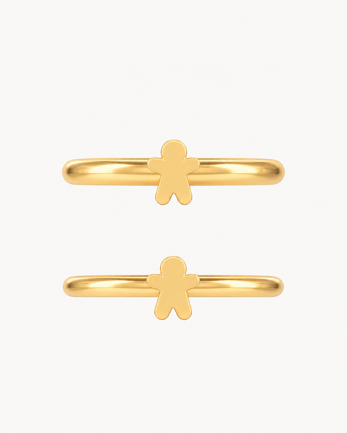Gingerbread Man 14ct Solid Gold Helix Ring