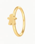 Gingerbread Man 14ct Solid Gold Nostril Ring