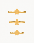 Gingerbread Man 14ct Solid Gold Helix Ring