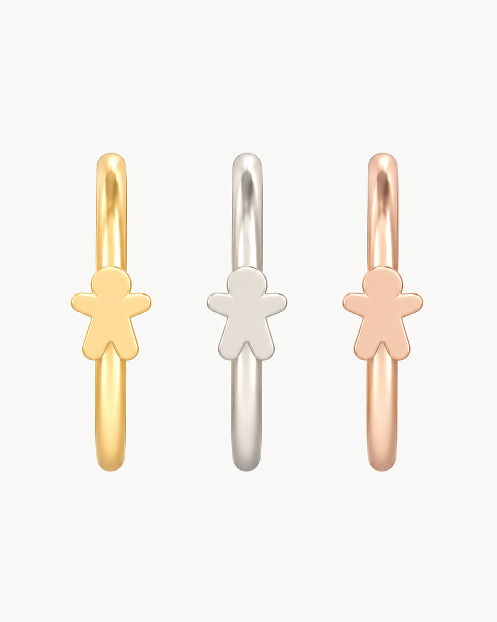 Gingerbread Man 14ct Solid Gold Nostril Ring