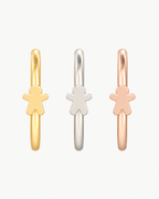 Gingerbread Man 14ct Solid Gold Nostril Ring