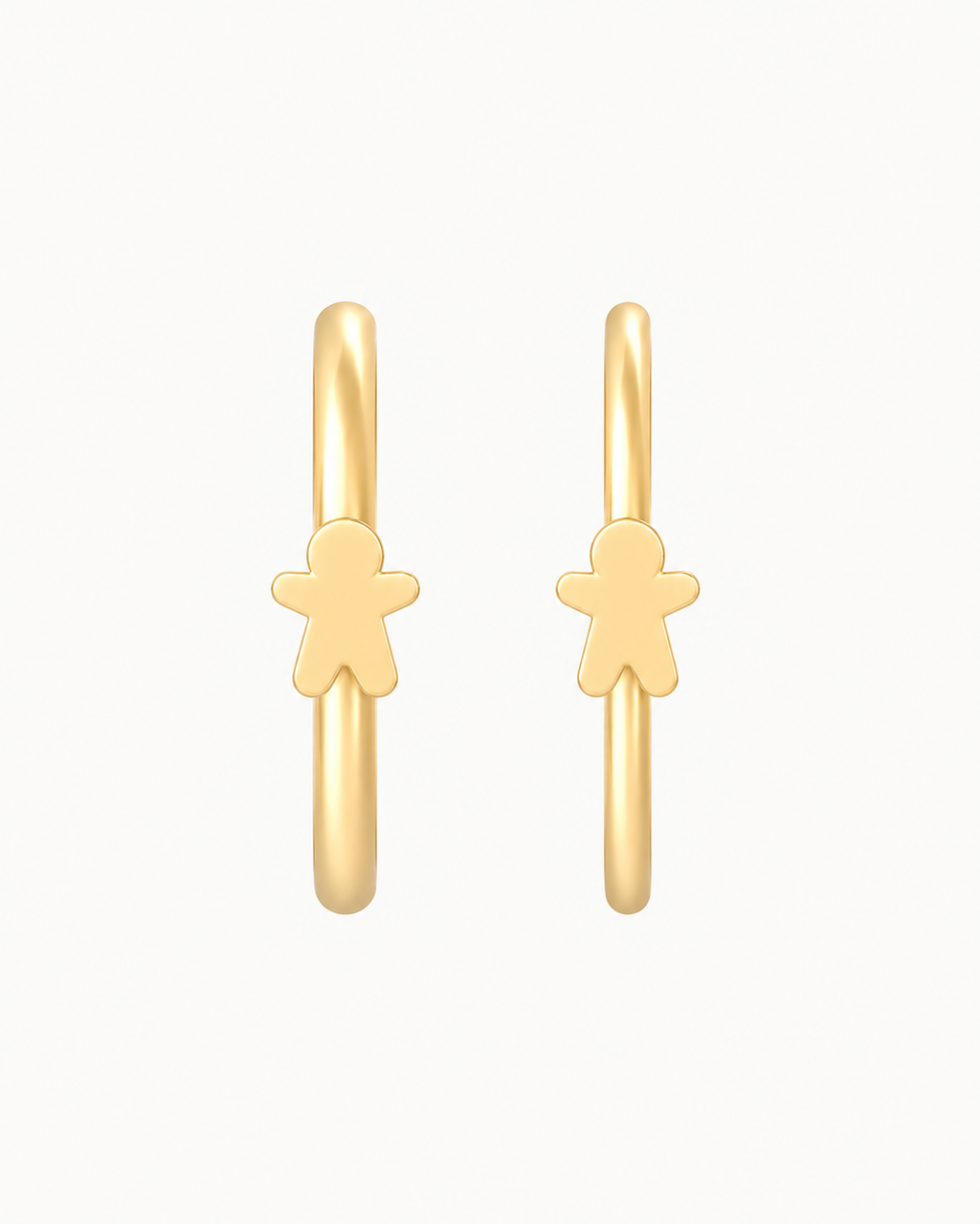 Gingerbread Man 14ct Solid Gold Nostril Ring