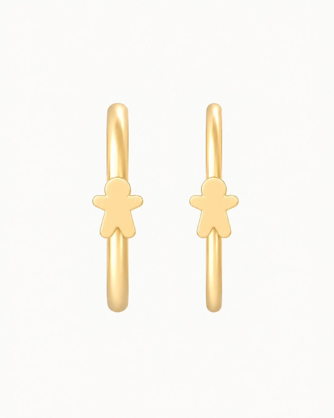 Gingerbread Man 14ct Solid Gold Nostril Ring