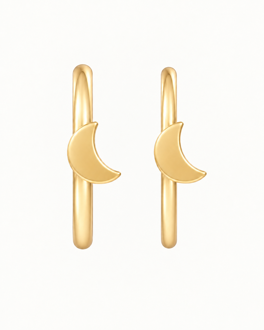 Moon 14ct Solid Gold Nostril Ring