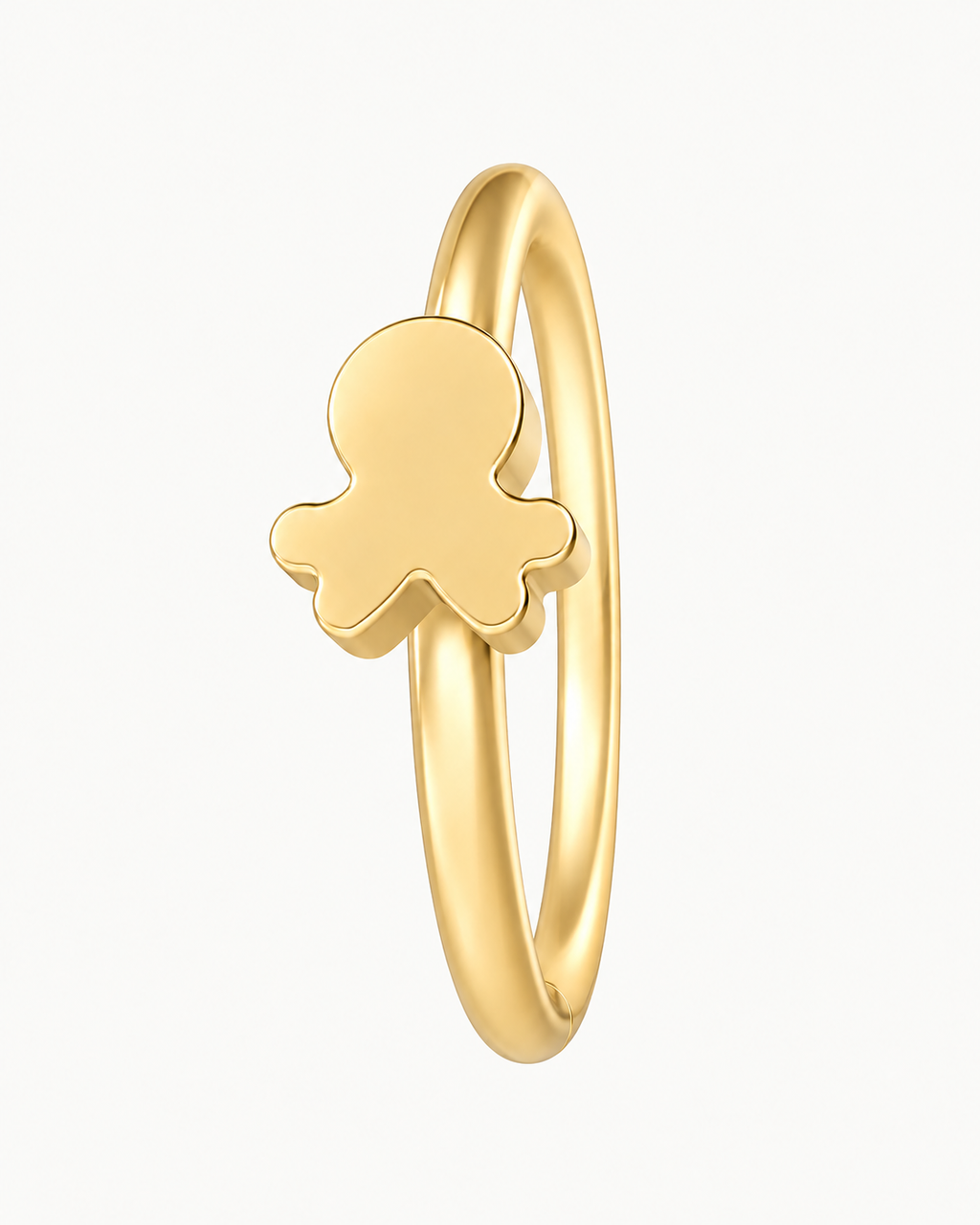 Octopus 14ct Solid Gold Nostril Ring