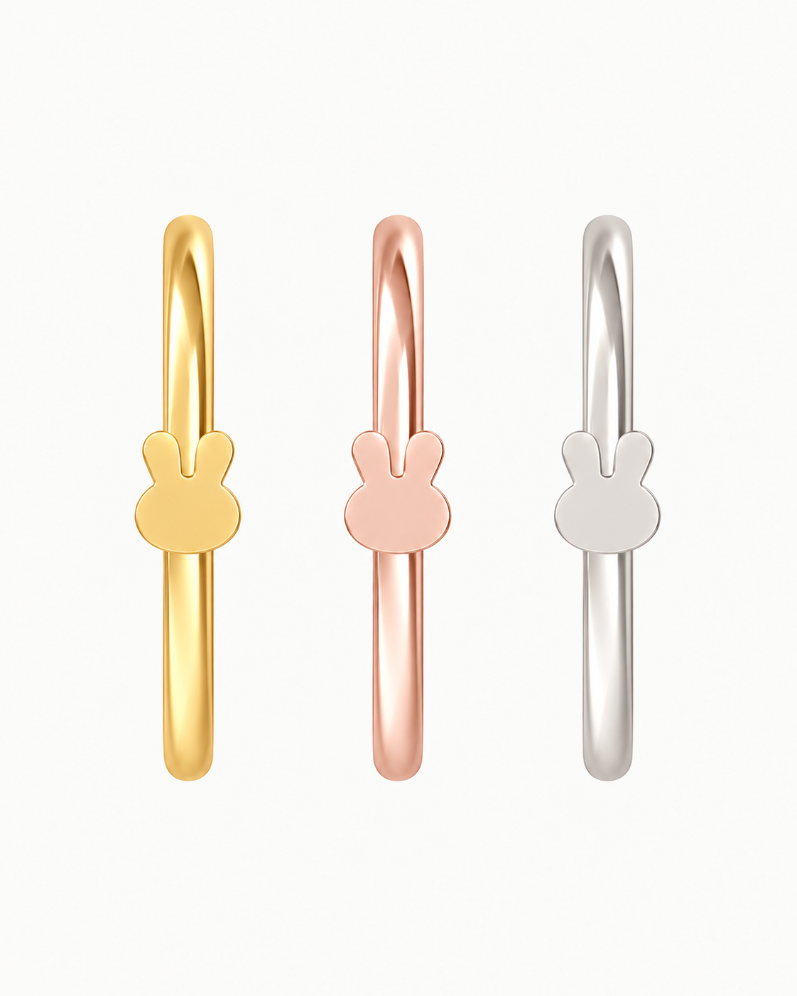 Rabbit 14ct Solid Gold Nostril Ring